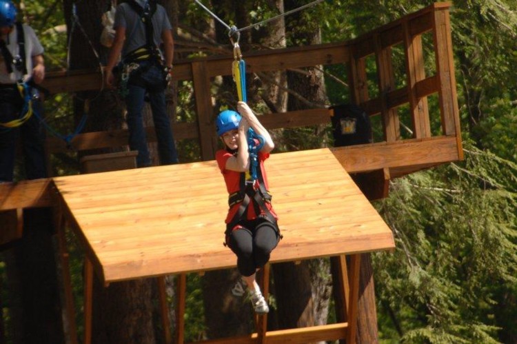 Cool River Adventures People on Ziplines