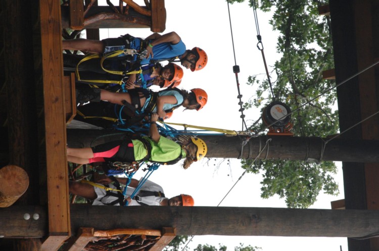 Cool River Adventures People on Ziplines