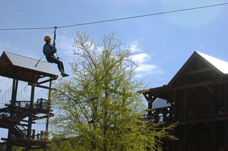 Cool River Adventures People on Ziplines