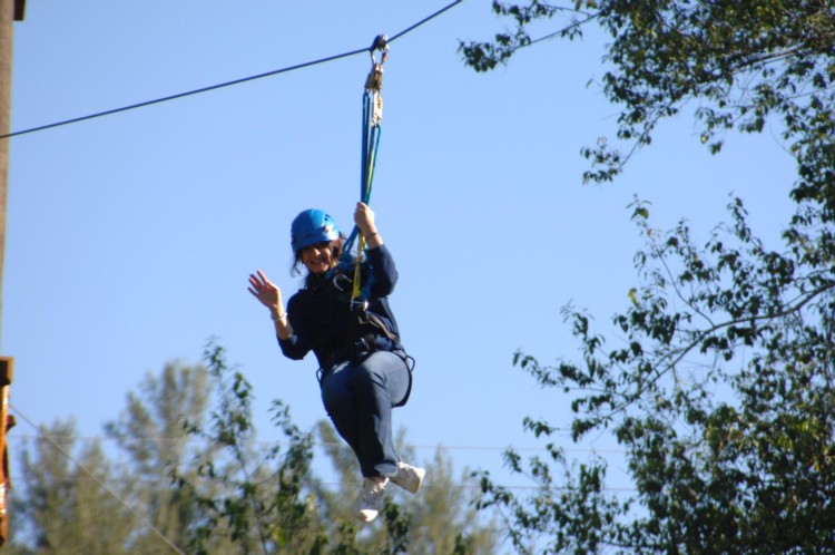 Cool River Adventures People on Ziplines